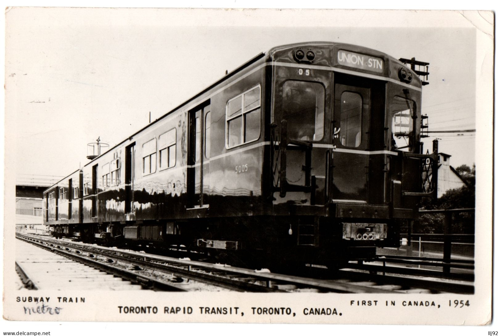 CPSM PF CANADA - Toronto Rapid Transit, Subway Train, First In Canada, 1954 - Trains