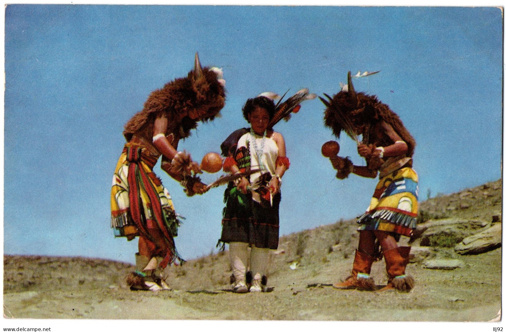 CPSM PF - USA - K.97 - Buffalo Dance By Pueblo Indians - Tänze