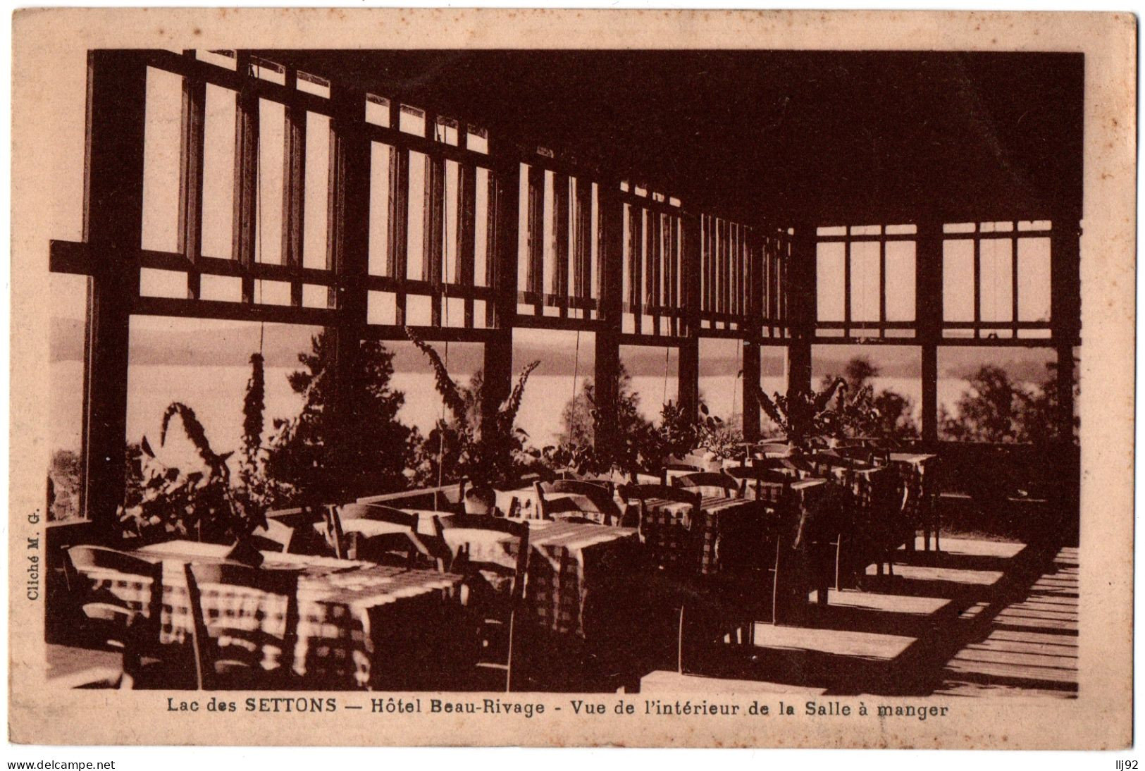 CPA 58 - Lac Des SETTONS (Nièvre) - Hôtel Beau-Rivage - Vue De La Salle à Manger - Sonstige & Ohne Zuordnung