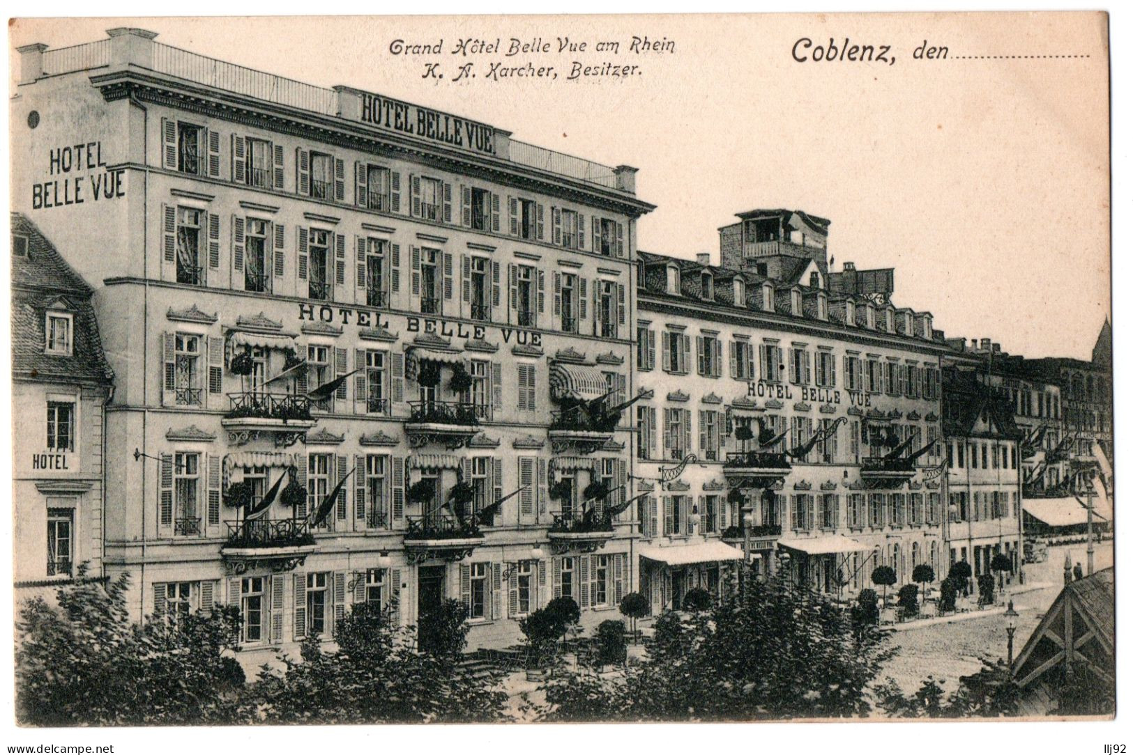 CPA ALLEMAGNE - COBLENZ - Grand Hôtel Belle Vue Am Rhein - DEUTSCHLAND  - Koblenz