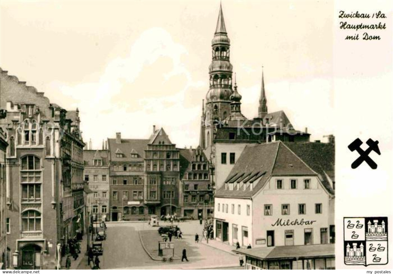 72632516 Zwickau Sachsen Hauptmarkt Mit Dom Milchbar Zwickau - Zwickau