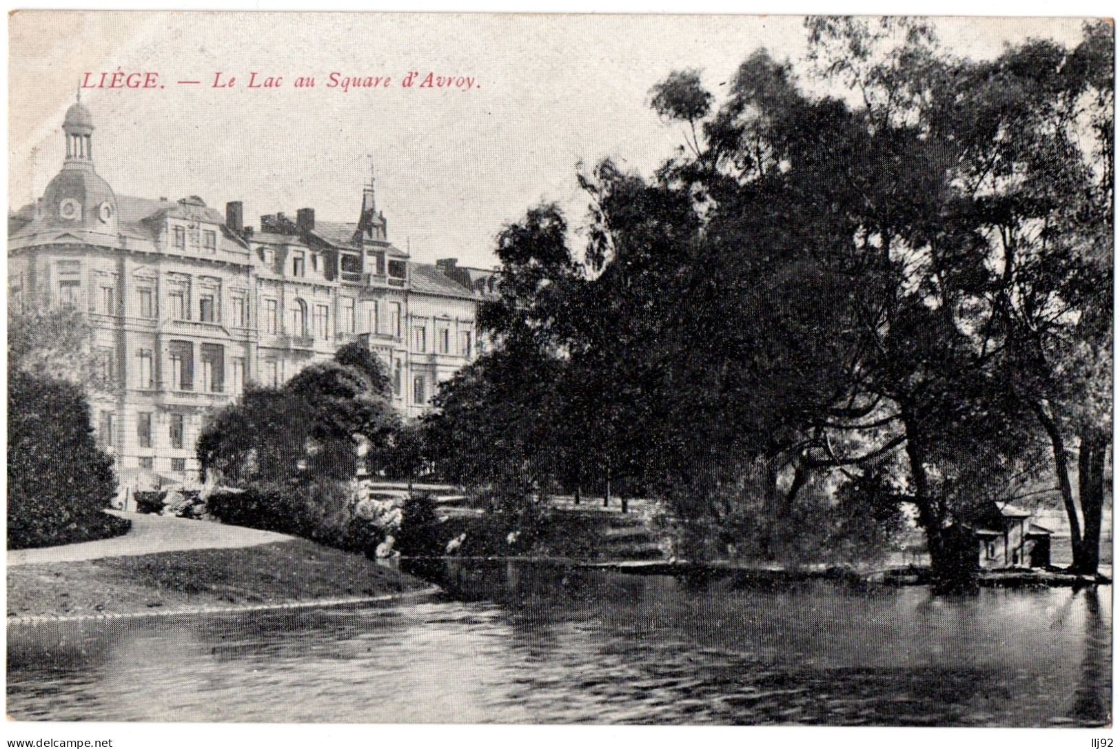 CPA Belgique - LIEGE - Le Lac Au Square D'Avroy - Ed. J. F. - Lüttich