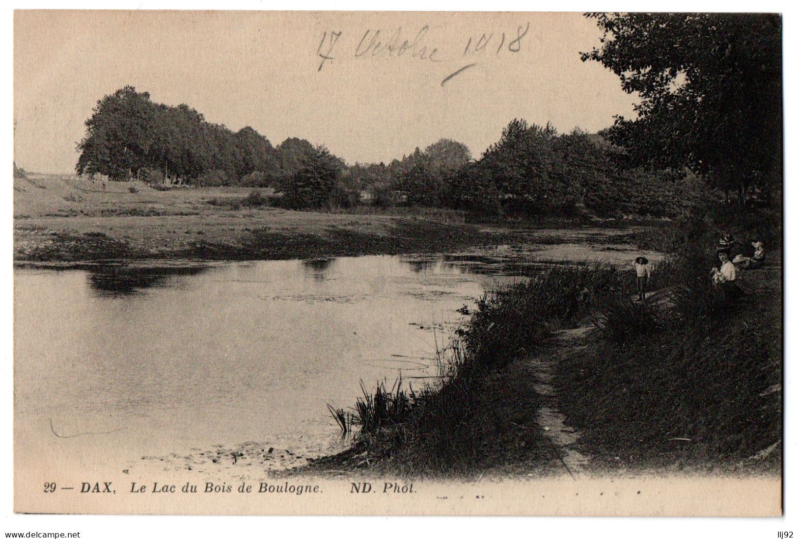 CPA 40 - DAX (Landes) - 29. Le Lac Du Bois De Boulogne - ND Phot - Dax