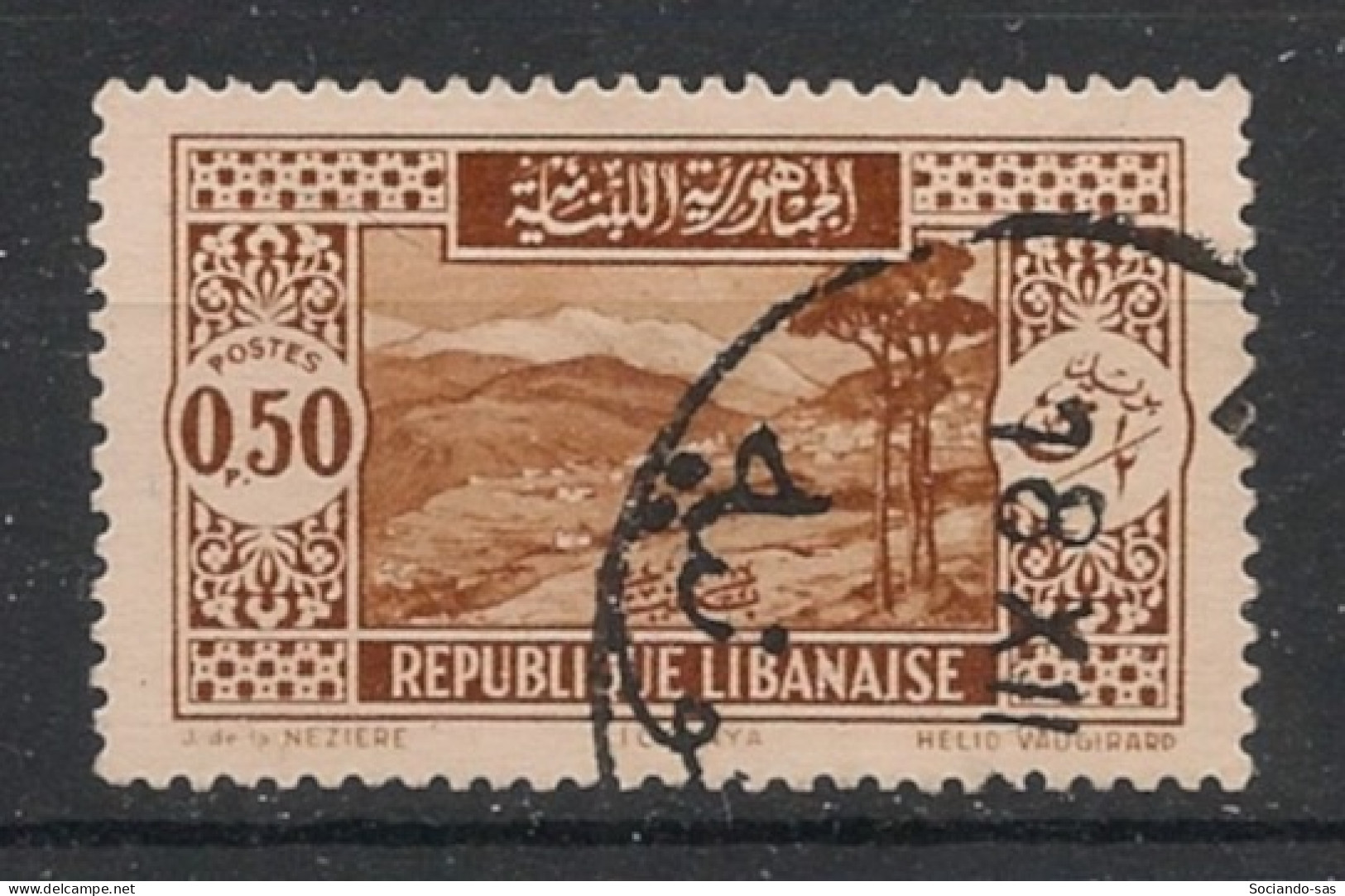 GRAND LIBAN - 1930-35 - N°YT. 131a - Bickfaya 0pi50 Brun-jaune - Type II - Oblitéré / Used - Oblitérés