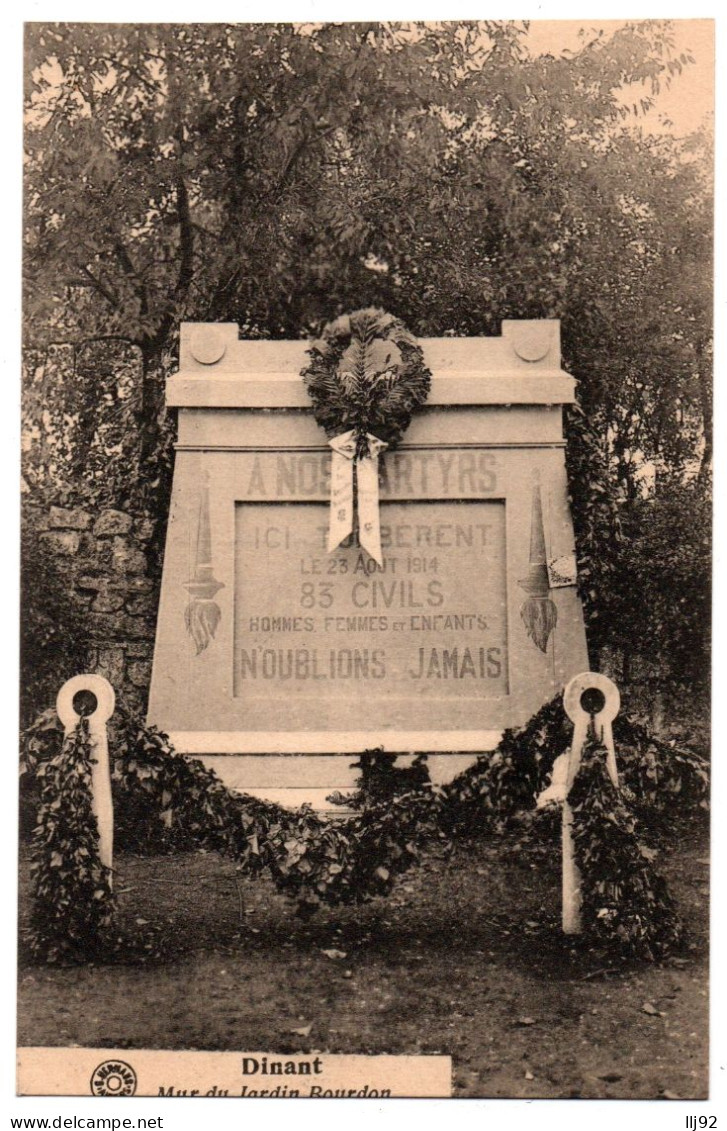 CPA Belgique - DINANT - Mur Du Jardin Boourdon (commémoration Des Martyrs) - Dinant