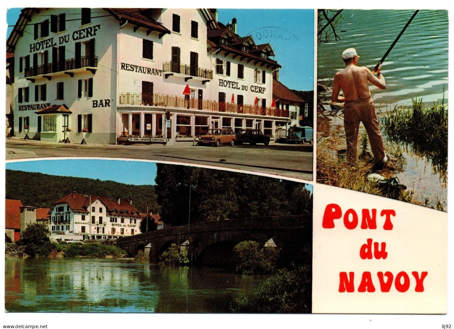 CPSM GF 39 - PONT DU NAVOY (Jura) - Hôtel Du Cerf - Autres & Non Classés