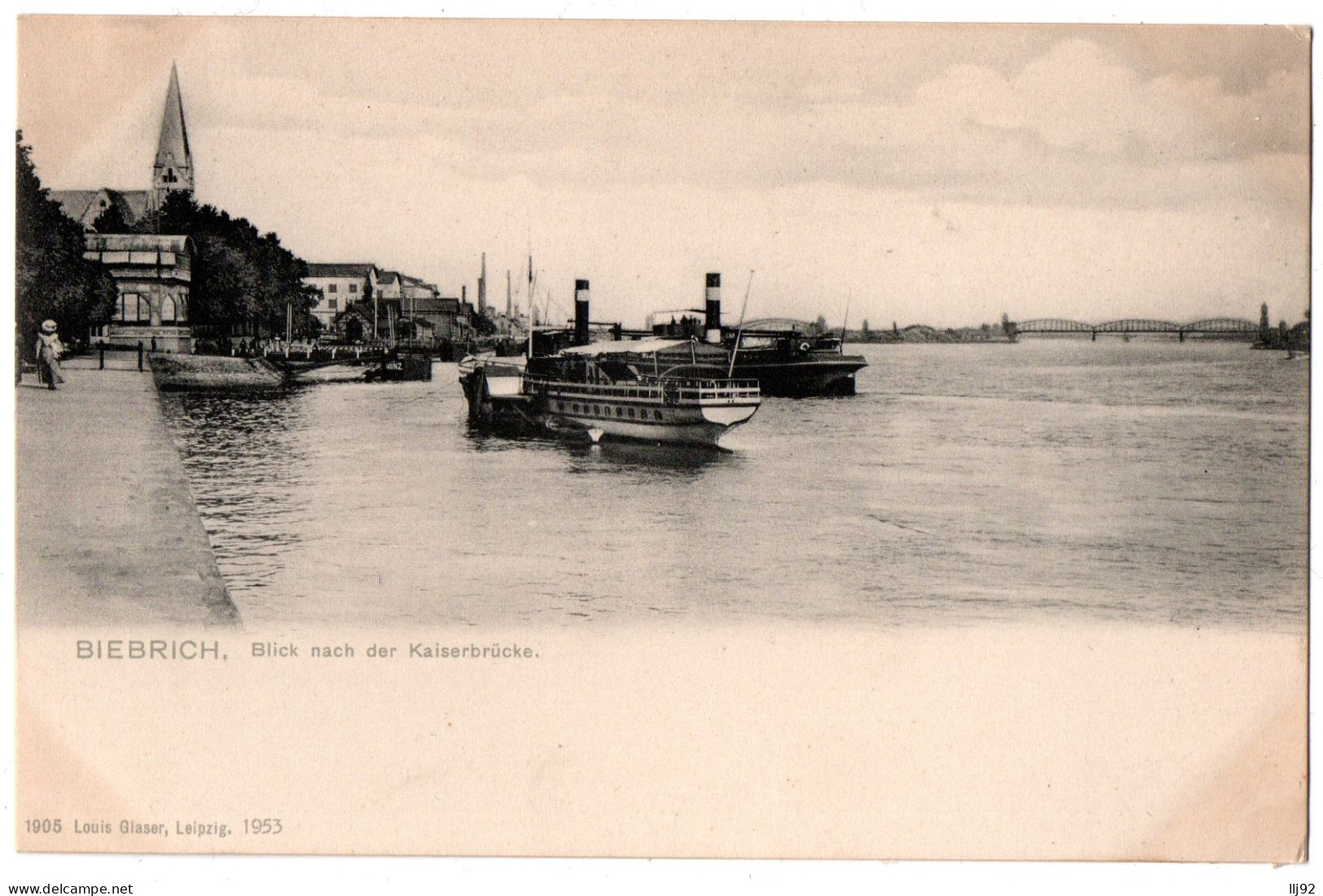 CPA ALLEMAGNE - BIEBRICH A. Rh. - Blick Nach Der Kaiserbrücke - Dos Simple - Wiesbaden