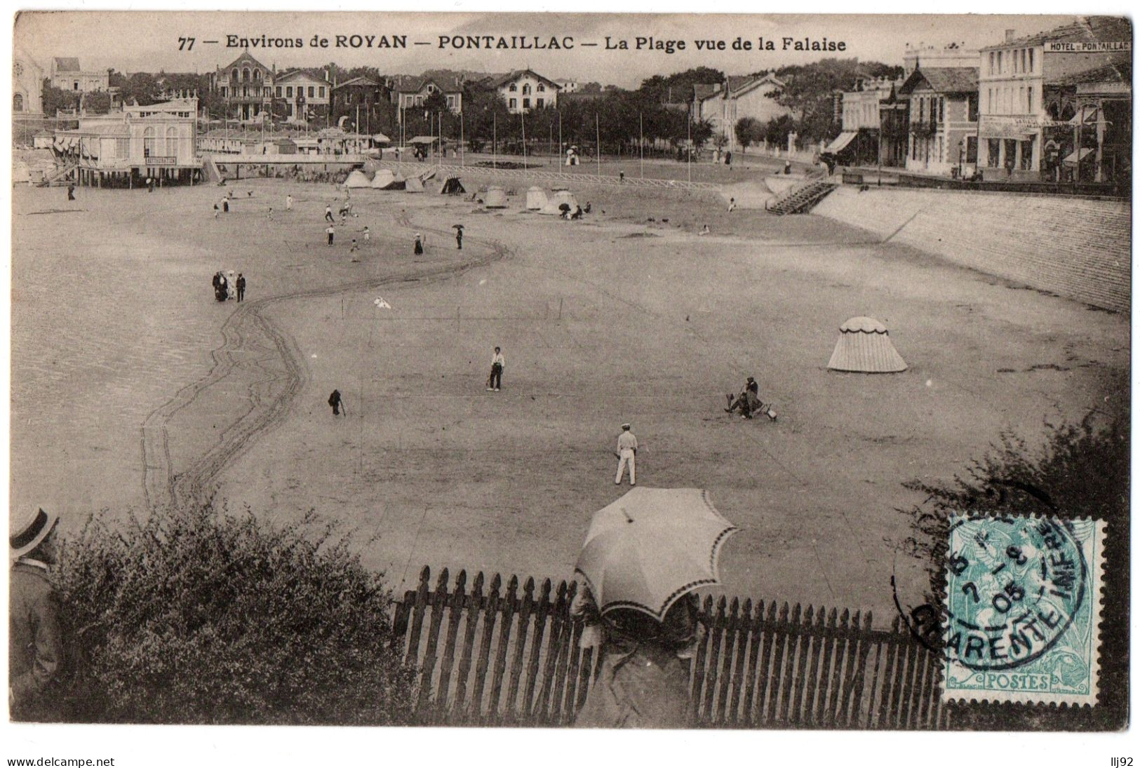 CPA 17 - PONTAILLAC (Charente Maritime) - 77. La Plage Vue De La Falaise - Autres & Non Classés