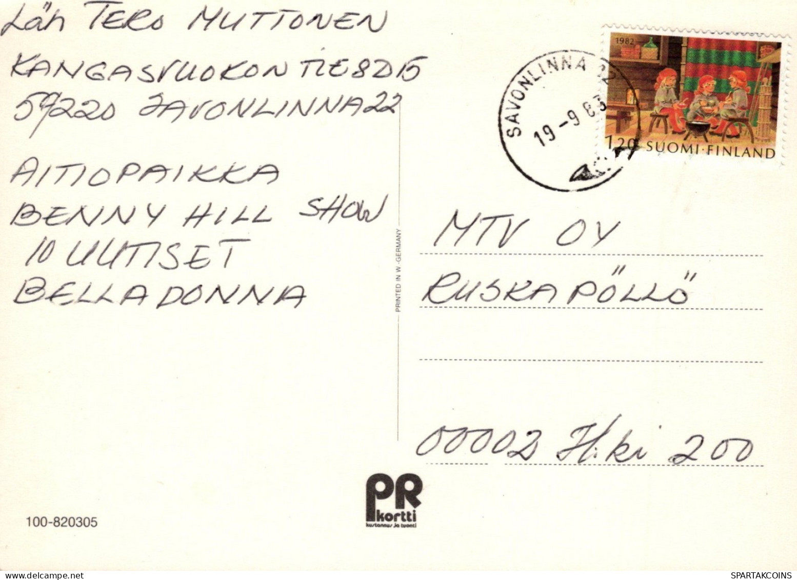 PERRO Animales Vintage Tarjeta Postal CPSM #PAN502.ES - Dogs