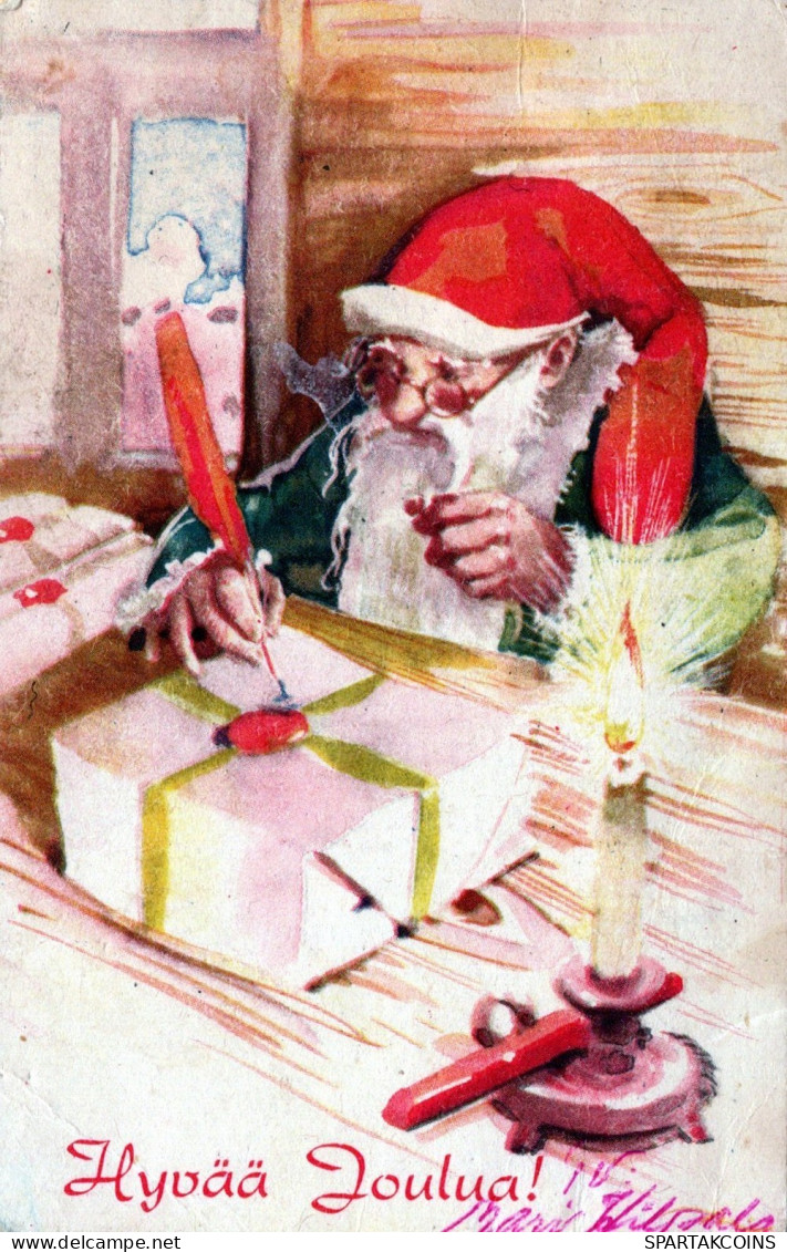 PAPÁ NOEL NAVIDAD Fiesta Vintage Tarjeta Postal CPSMPF #PAJ475.ES - Kerstman