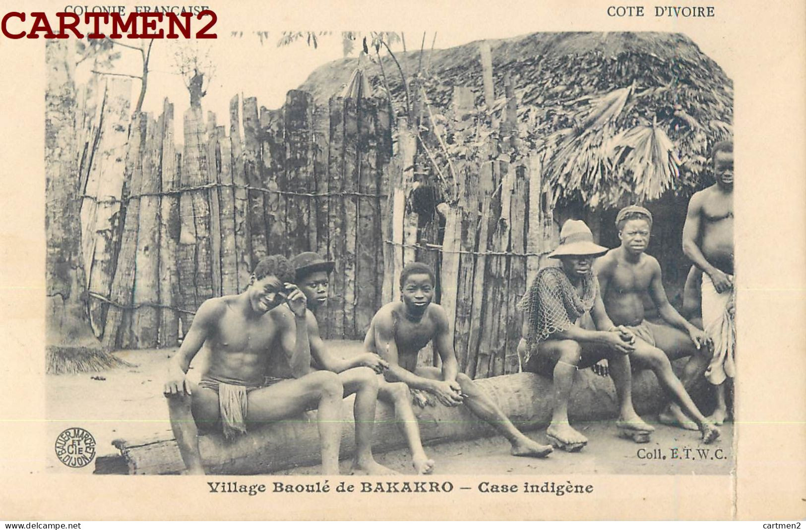 COTE-D'IVOIRE VILLAGE BAOULE DE BAKAKRO CASE INDIGENE ETHNOLOGIE ETHNIC AFRIQUE - Elfenbeinküste