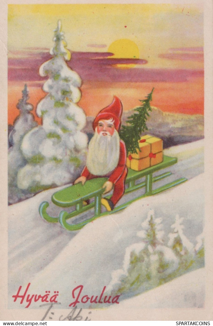 PAPÁ NOEL NAVIDAD Fiesta Vintage Tarjeta Postal CPSMPF #PAJ408.ES - Santa Claus