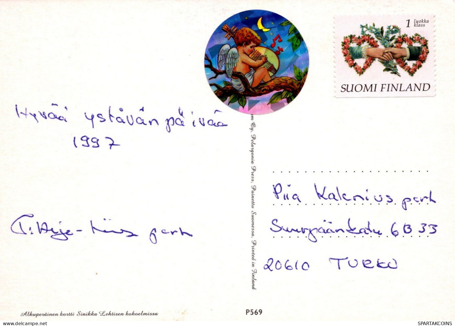 ÁNGEL NAVIDAD Vintage Tarjeta Postal CPSM #PAJ089.ES - Anges