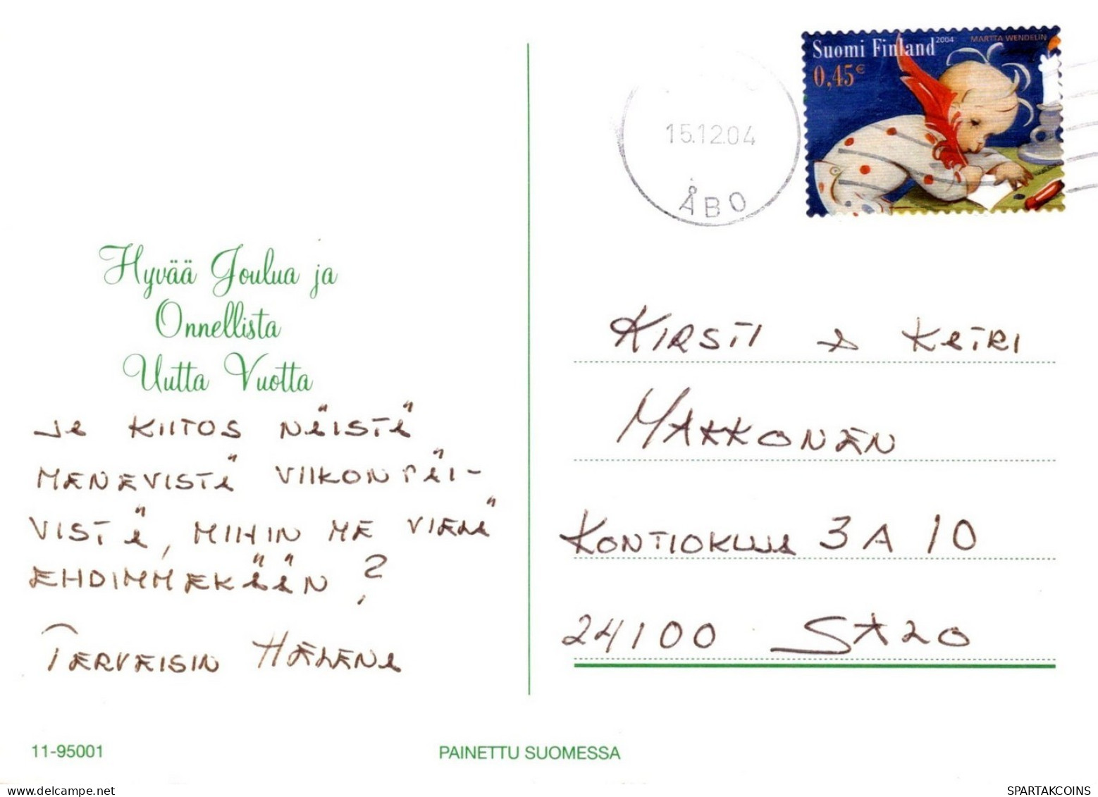ÁNGEL NAVIDAD Vintage Tarjeta Postal CPSM #PAJ026.ES - Anges