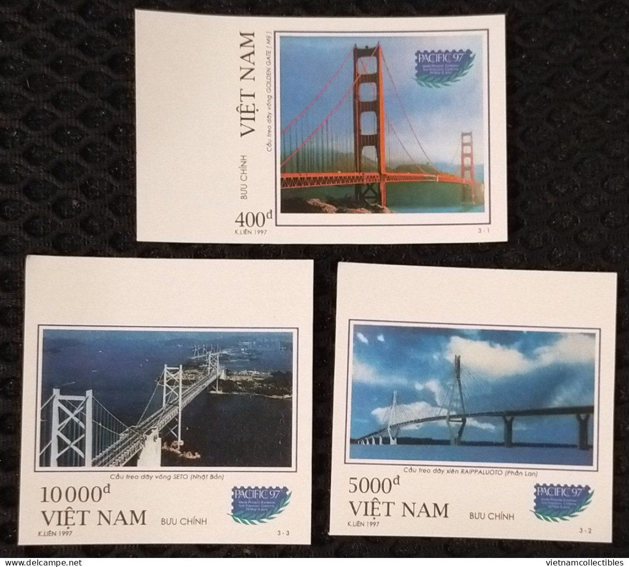 Vietnam Viet Nam MNH Imperf Stamps 1997 : World Stamp Exhibiition / Bridge / Finland / Japan / Golden Gate (Ms754) - Viêt-Nam
