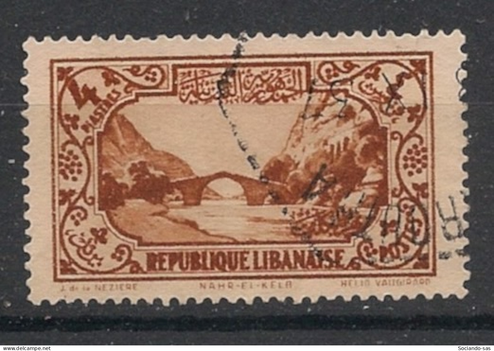 GRAND LIBAN - 1930-35 - N°YT. 139 - Nahr-el-Kelb 4pi Brun-rouge - Oblitéré / Used - Oblitérés