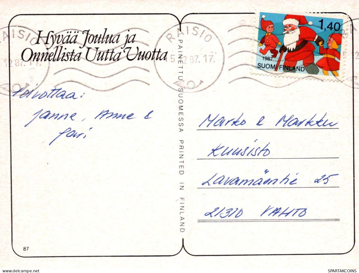 WEIHNACHTSMANN SANTA CLAUS Neujahr Weihnachten Vintage Ansichtskarte Postkarte CPSM #PBL581.DE - Santa Claus