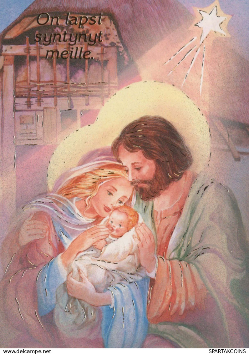 Jungfrau Maria Madonna Jesuskind Weihnachten Religion Vintage Ansichtskarte Postkarte CPSM #PBB721.DE - Maagd Maria En Madonnas