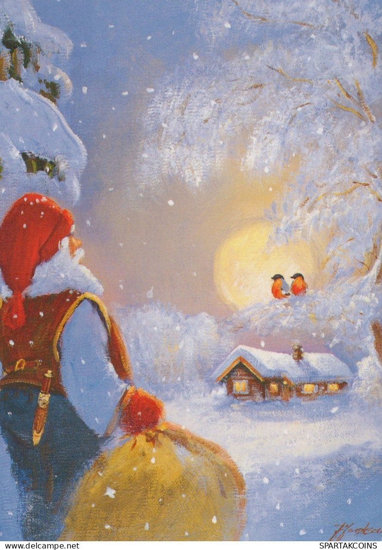 PÈRE NOËL NOËL Fêtes Voeux Vintage Carte Postale CPSM #PAK095.FR - Santa Claus