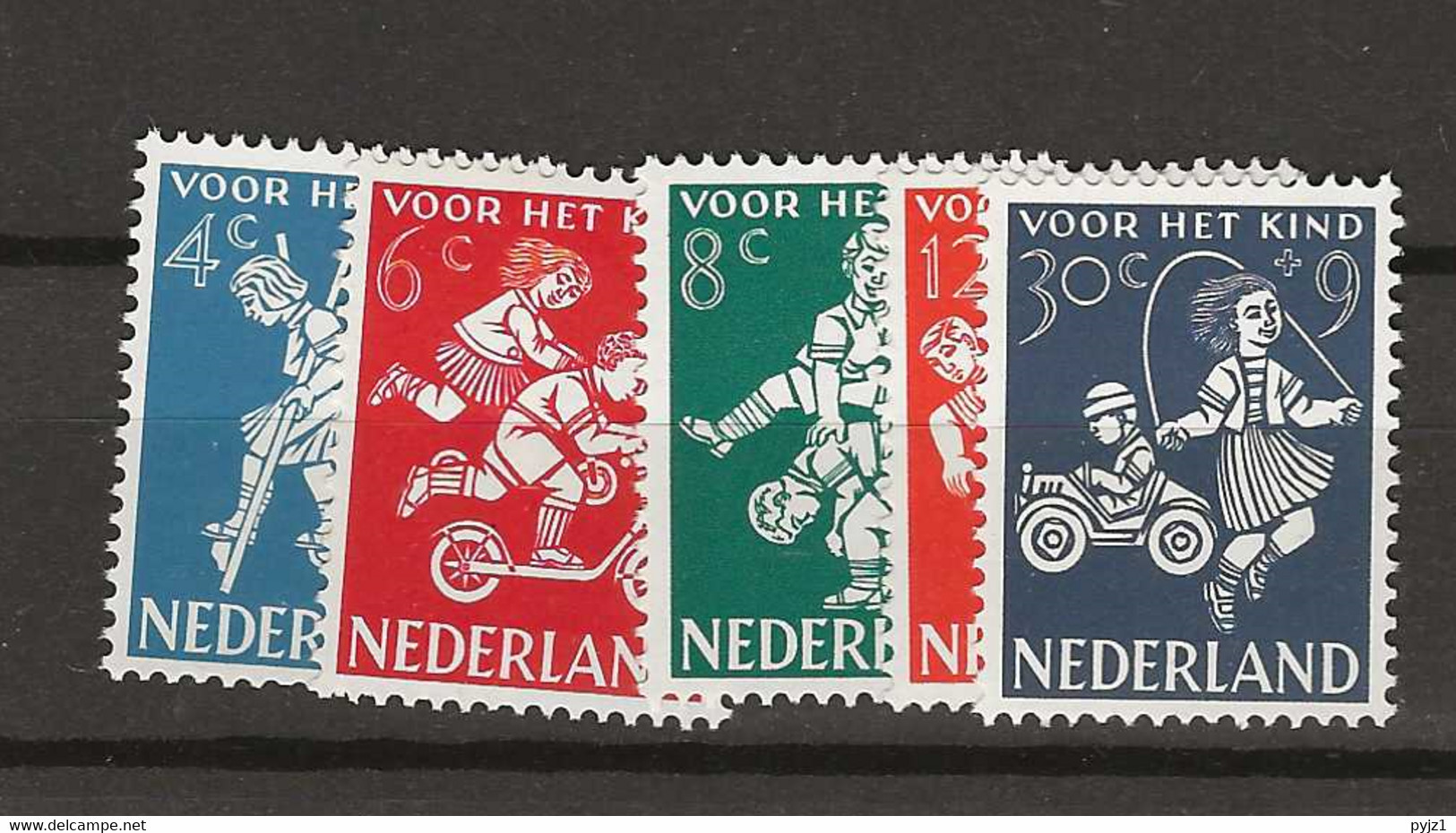 1958 MNH Netherlands, NVPH 715-19 Postfris** - Neufs