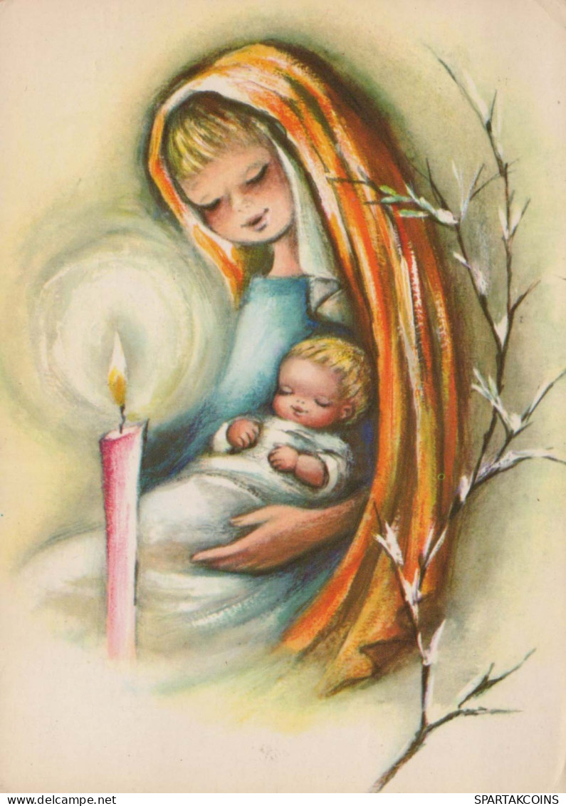 Virgen María Virgen Niño JESÚS Navidad Religión Vintage Tarjeta Postal CPSM #PBP941.ES - Maagd Maria En Madonnas