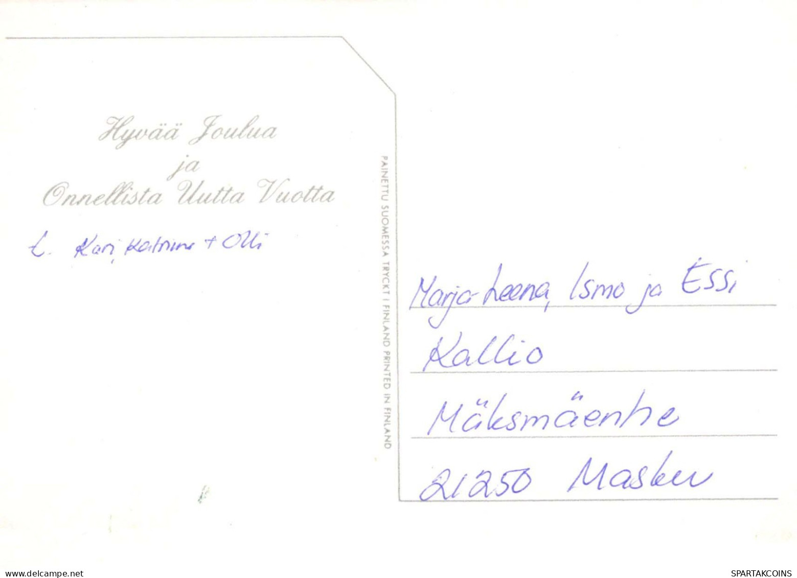 Feliz Año Navidad CONEJO Vintage Tarjeta Postal CPSM #PAZ871.ES - Año Nuevo