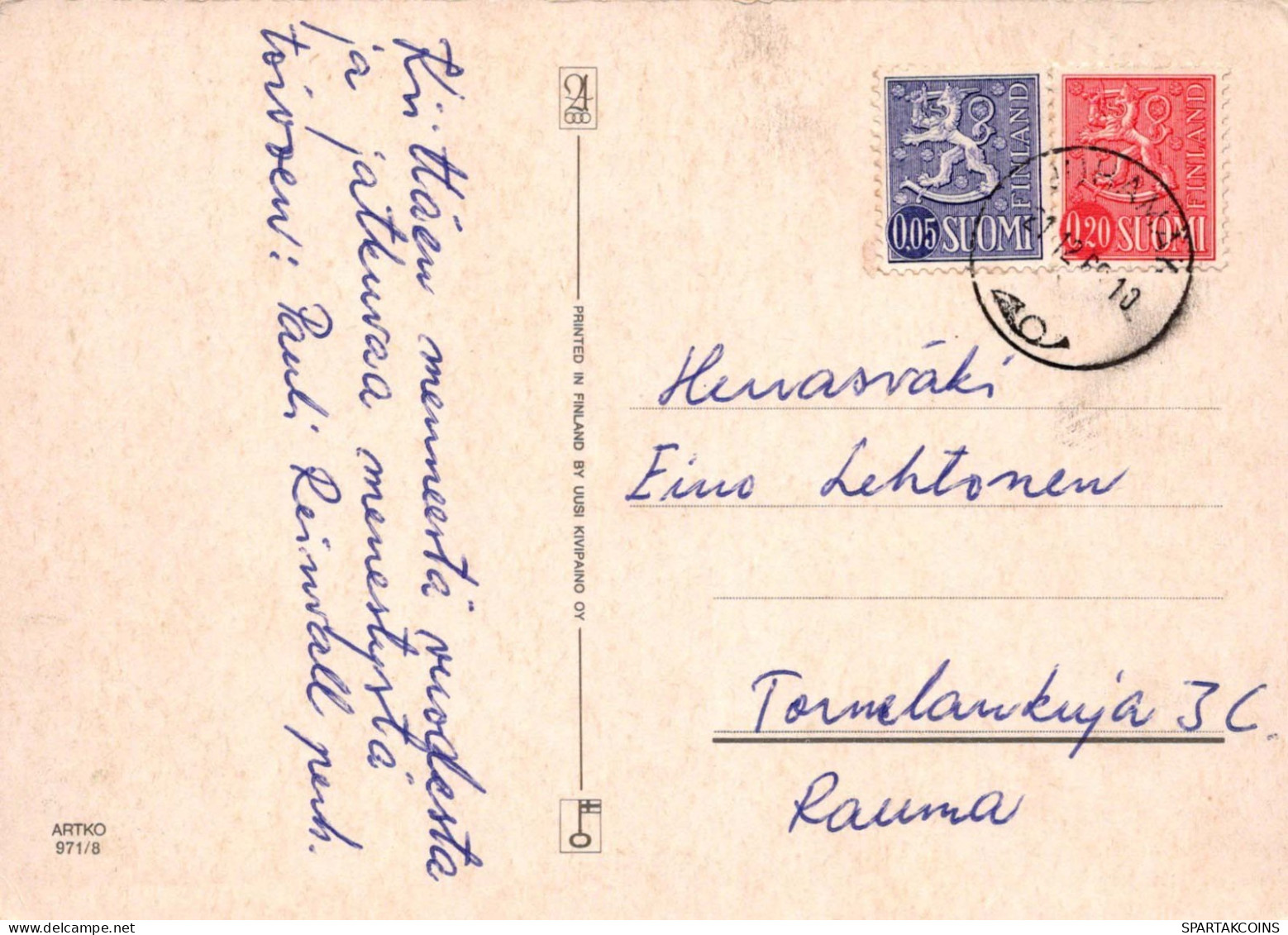 Feliz Año Navidad VELA Vintage Tarjeta Postal CPSM #PAZ307.ES - Año Nuevo