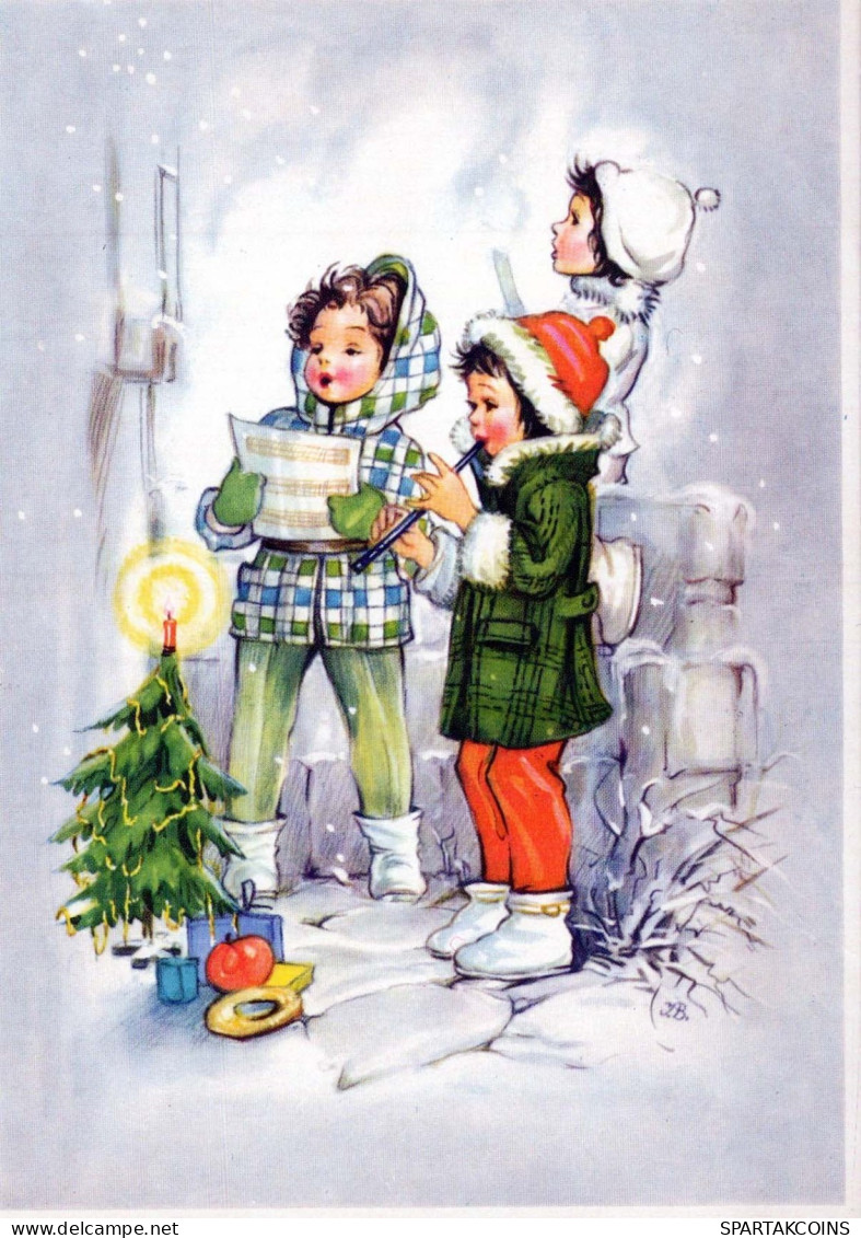 Feliz Año Navidad NIÑOS Vintage Tarjeta Postal CPSM #PAY009.ES - Año Nuevo