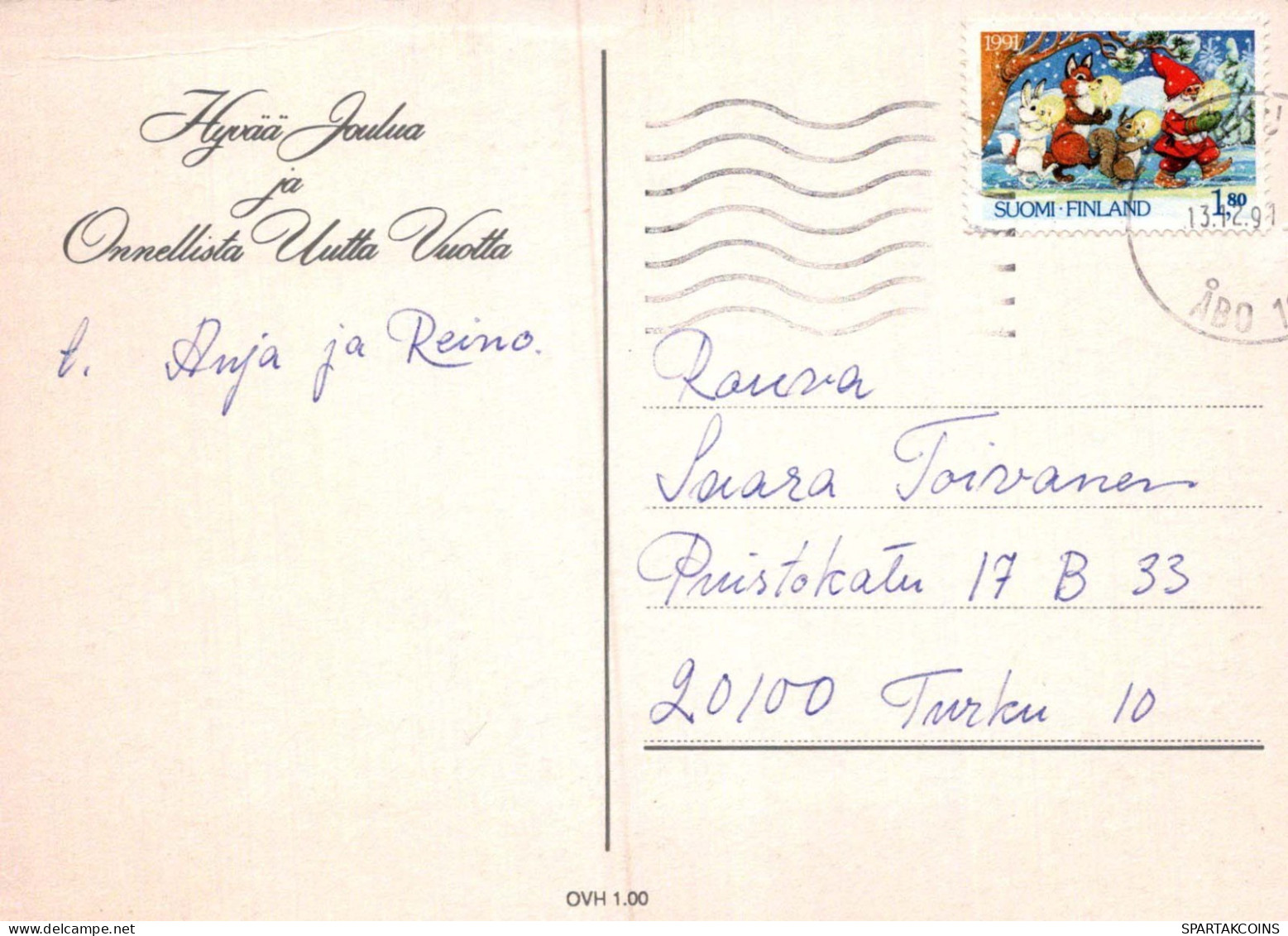Feliz Año Navidad CAMPANA Vintage Tarjeta Postal CPSM #PAW434.ES - New Year