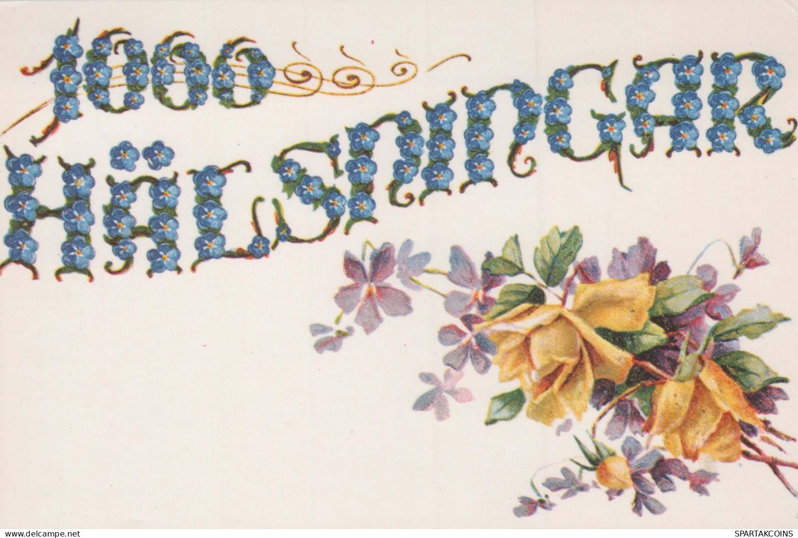 FLOWERS Vintage Postcard CPSM #PAS048.GB - Fleurs