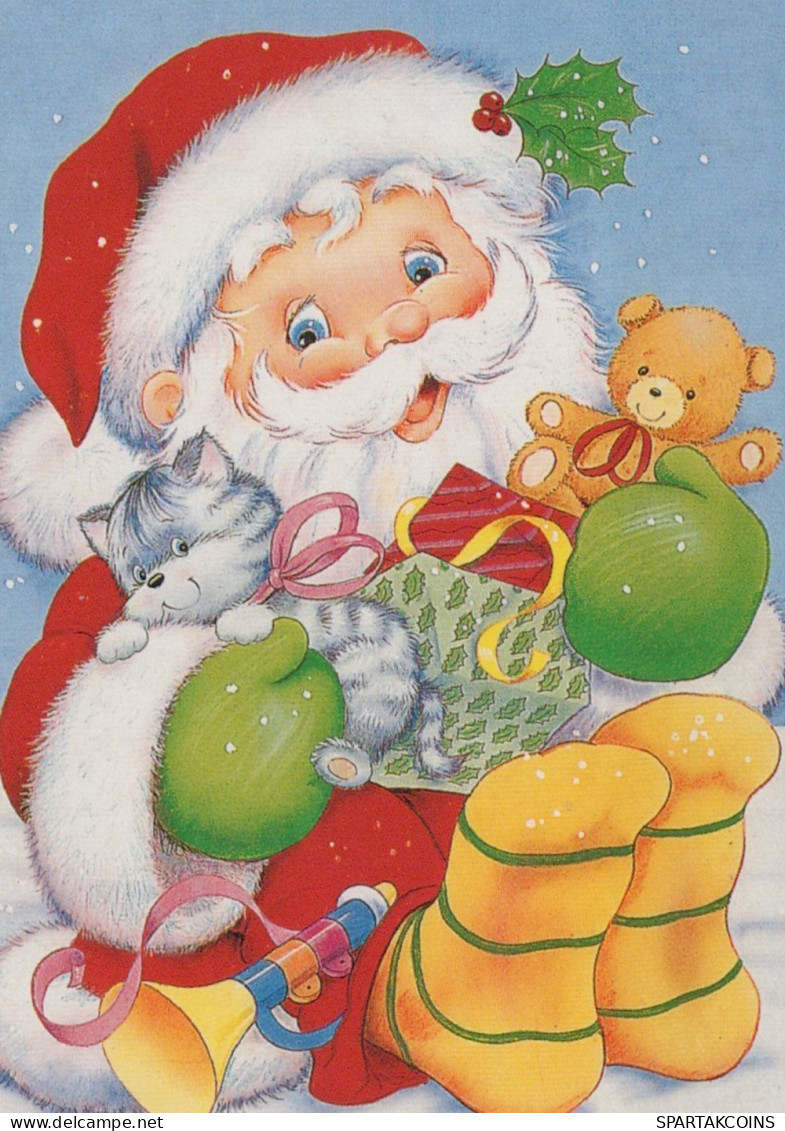 SANTA CLAUS CHRISTMAS Holidays Vintage Postcard CPSMPF #PAJ407.GB - Santa Claus