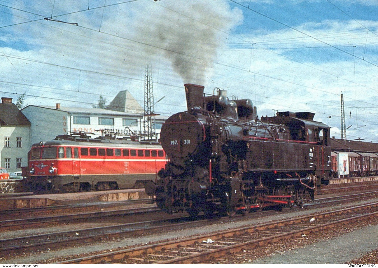 TRAIN RAILWAY Transport Vintage Postcard CPSM #PAA829.GB - Trains