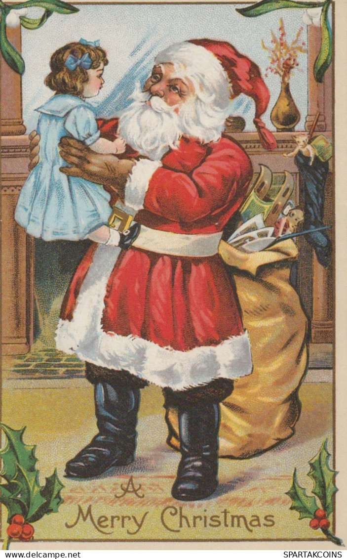 PÈRE NOËL Bonne Année Noël Vintage Carte Postale CPSMPF #PKG358.FR - Santa Claus