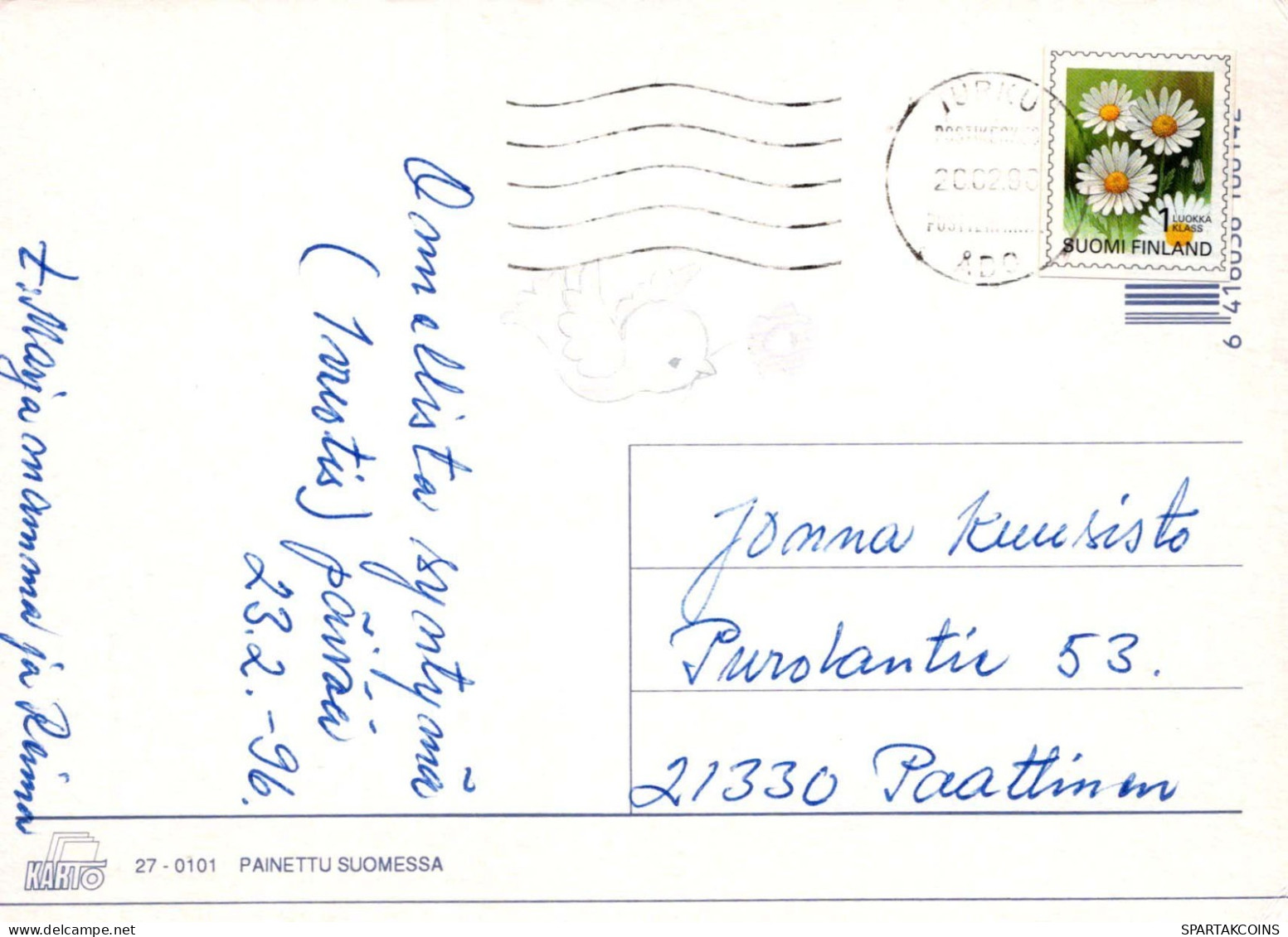 JOYEUX ANNIVERSAIRE 1 Ans FILLE ENFANTS Vintage Postal CPSM #PBT940.FR - Geburtstag