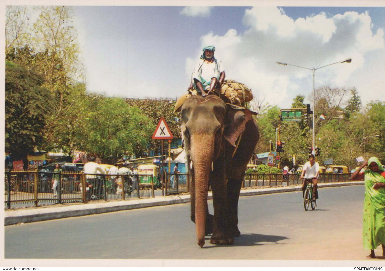 ÉLÉPHANT Animaux Vintage Carte Postale CPSM #PBS742.FR - Éléphants