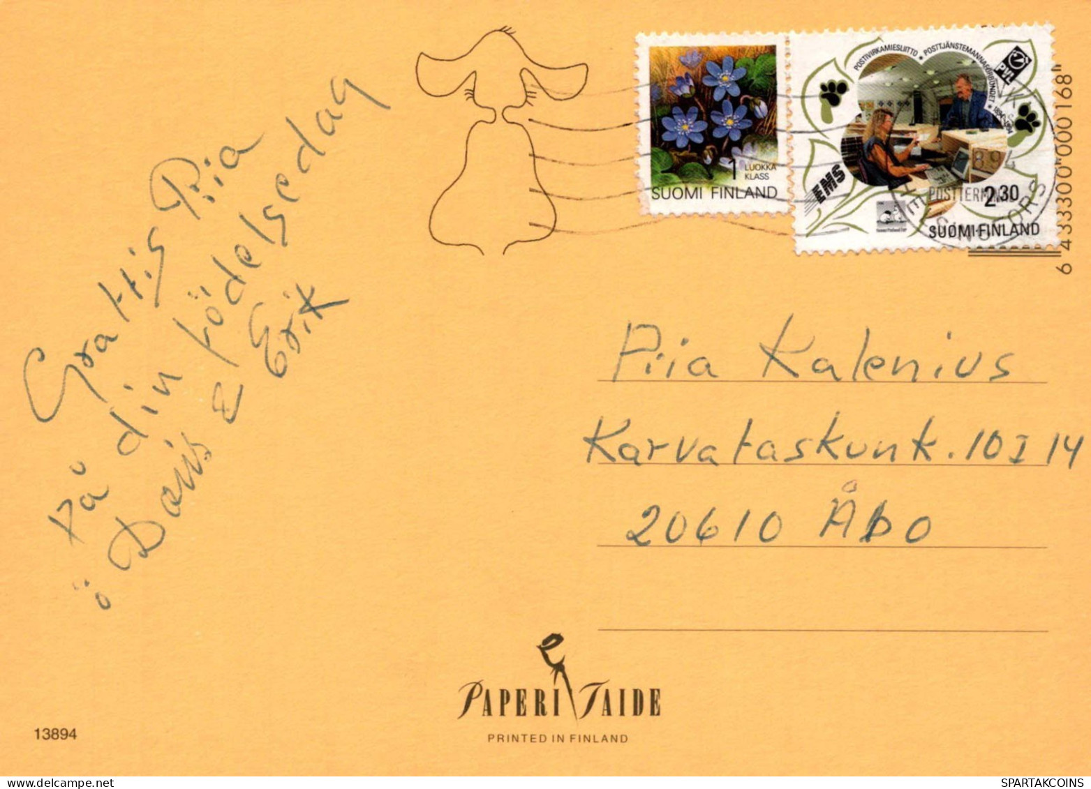 CHIEN Animaux Vintage Carte Postale CPSM #PBQ461.FR - Chiens