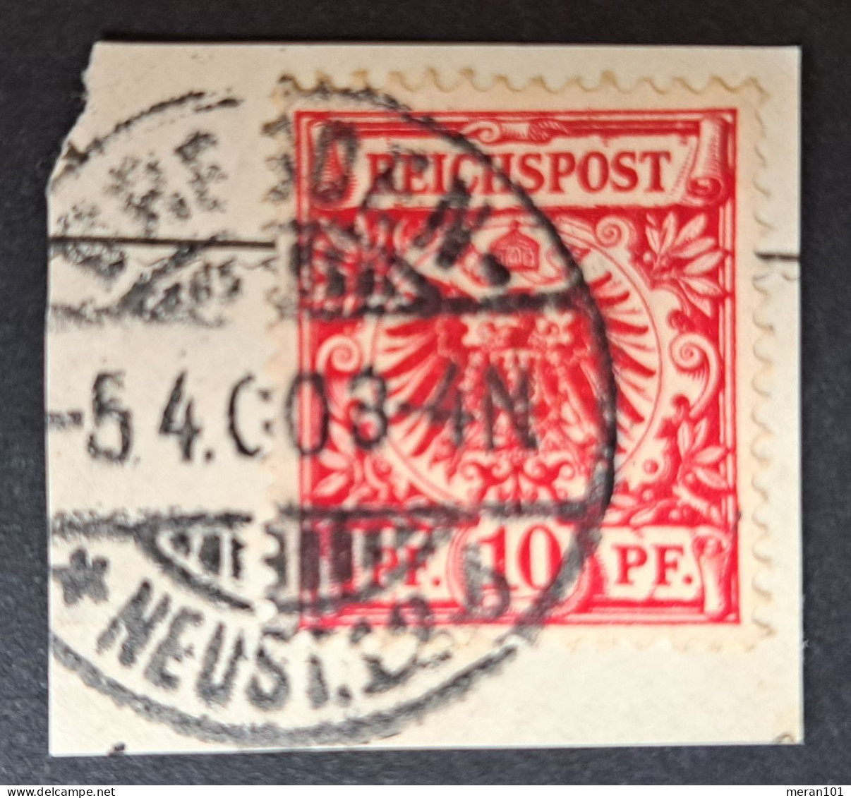 Deutsches Reich 1889, Briefstück Mi 47db Geprüft - Used Stamps