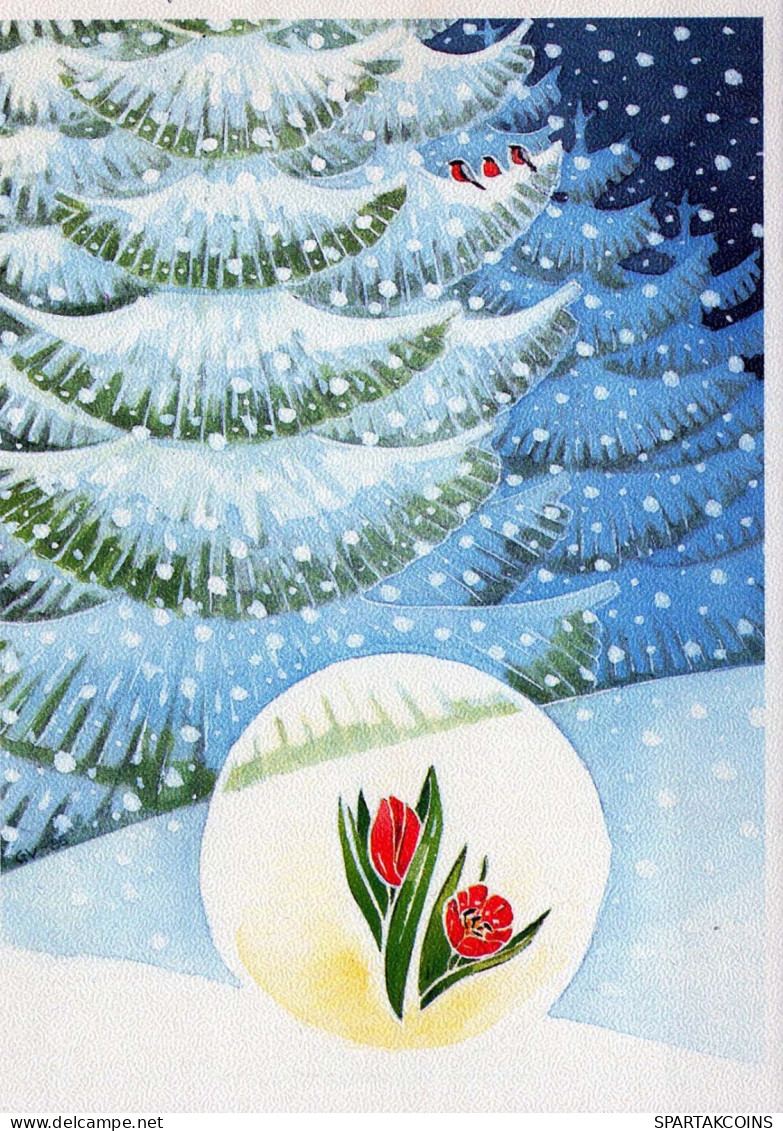 Bonne Année Noël Vintage Carte Postale CPSM #PBN436.FR - Neujahr