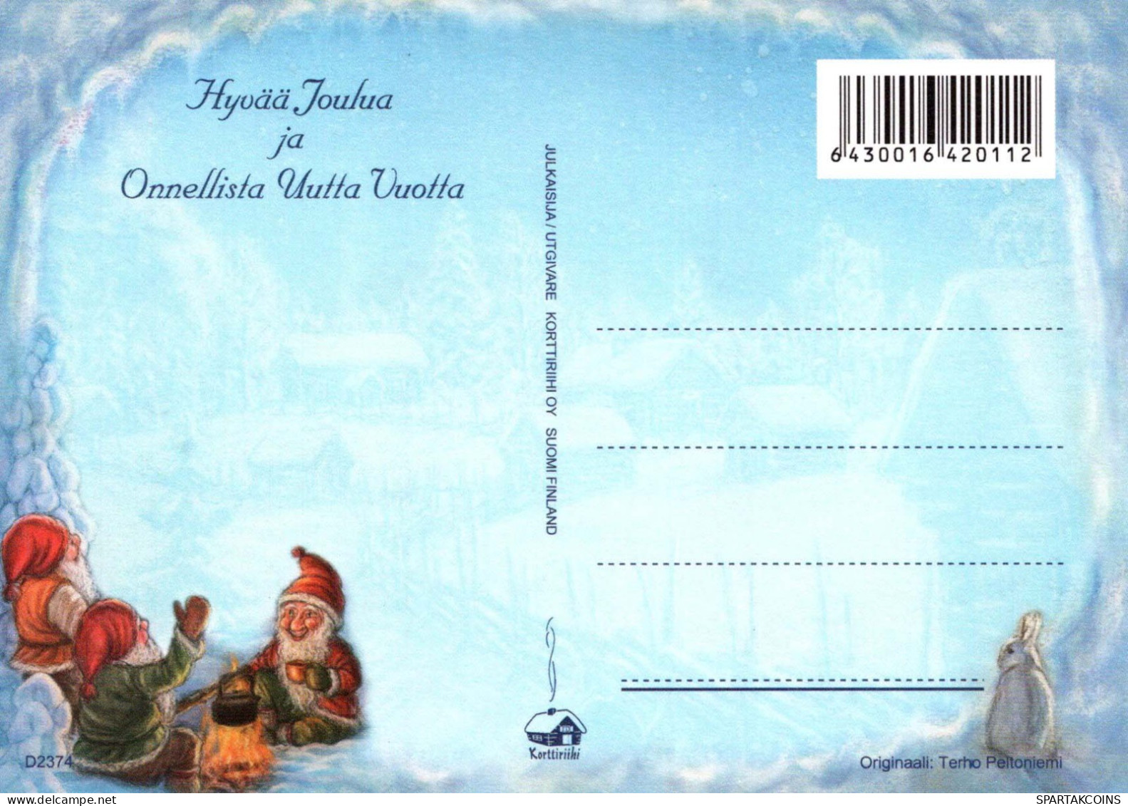 Bonne Année Noël GNOME Vintage Carte Postale CPSM #PBL856.FR - Neujahr