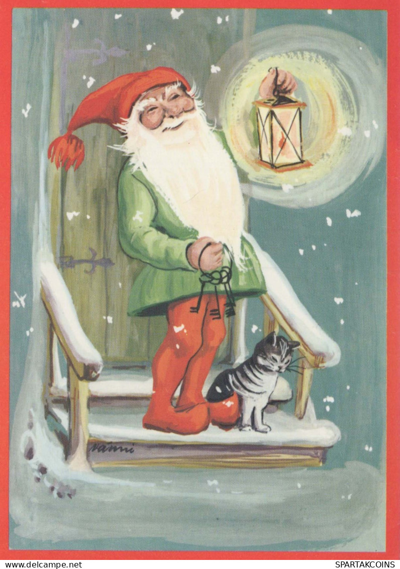 PÈRE NOËL Bonne Année Noël Vintage Carte Postale CPSM #PBL447.FR - Santa Claus