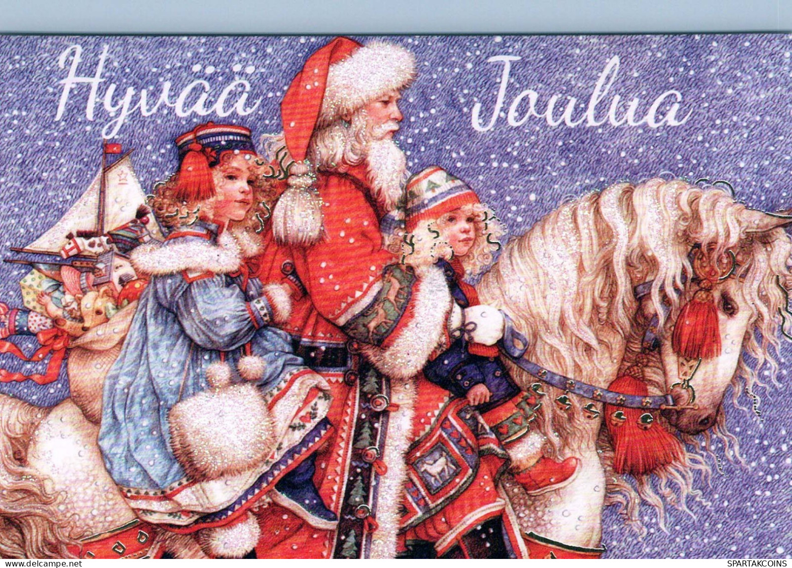 PÈRE NOËL Bonne Année Noël Vintage Carte Postale CPSM #PBL123.FR - Santa Claus