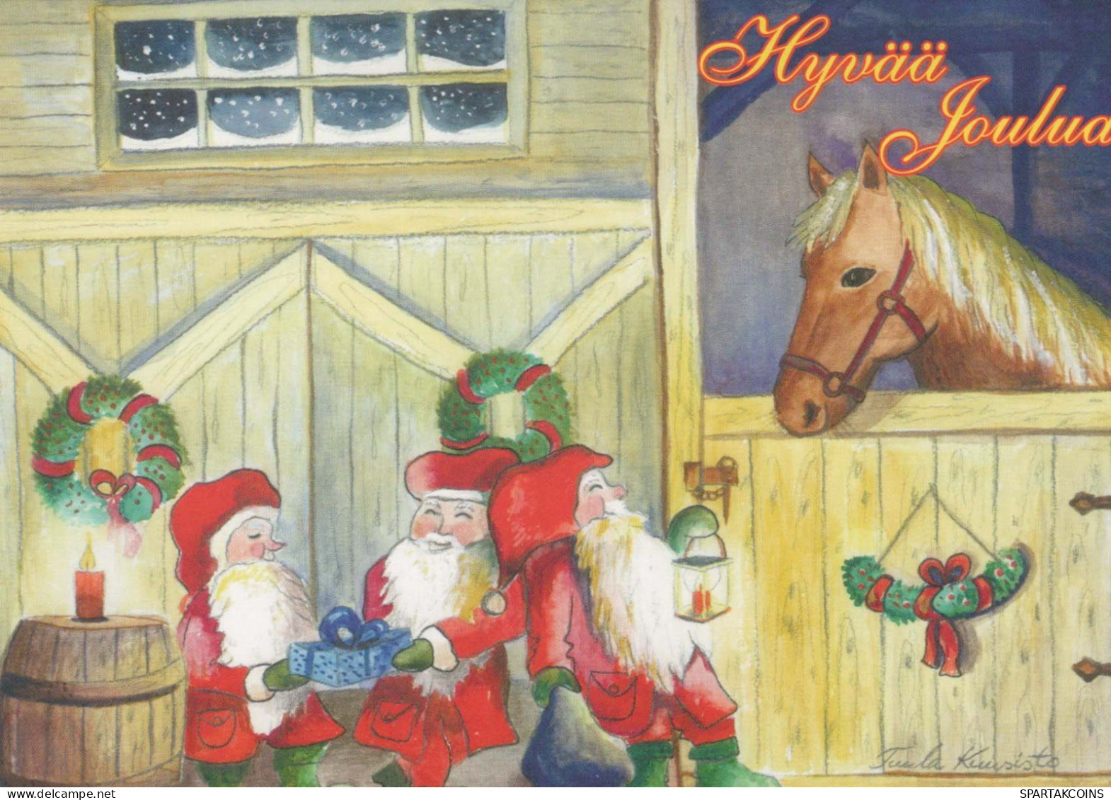 PÈRE NOËL Bonne Année Noël Vintage Carte Postale CPSM #PBB132.FR - Santa Claus