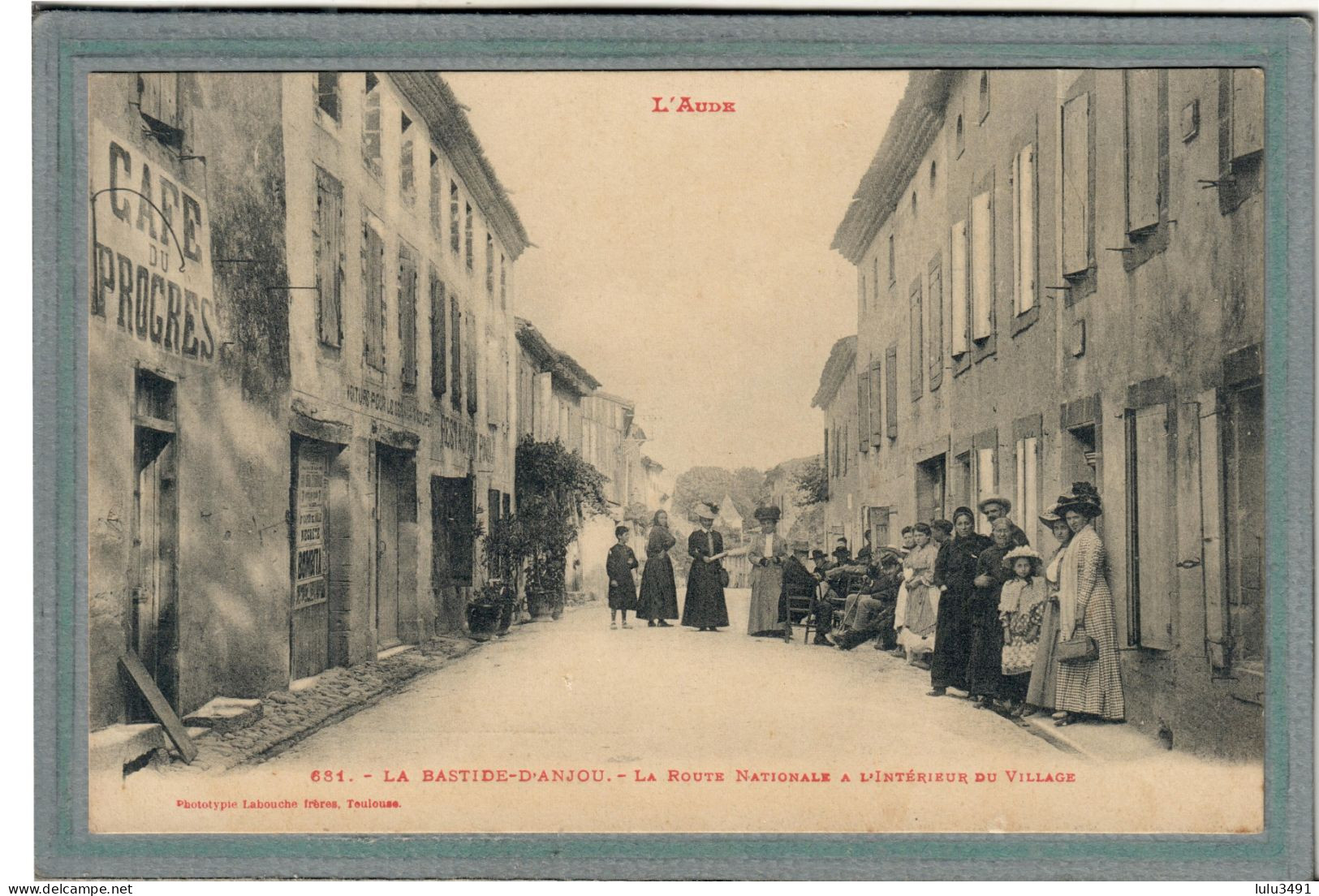 CPA (11) La BASTIDE-d'ANJOU - Aspect De La Route Nationale à L'intérieur Du Village En 1910 - Autres & Non Classés