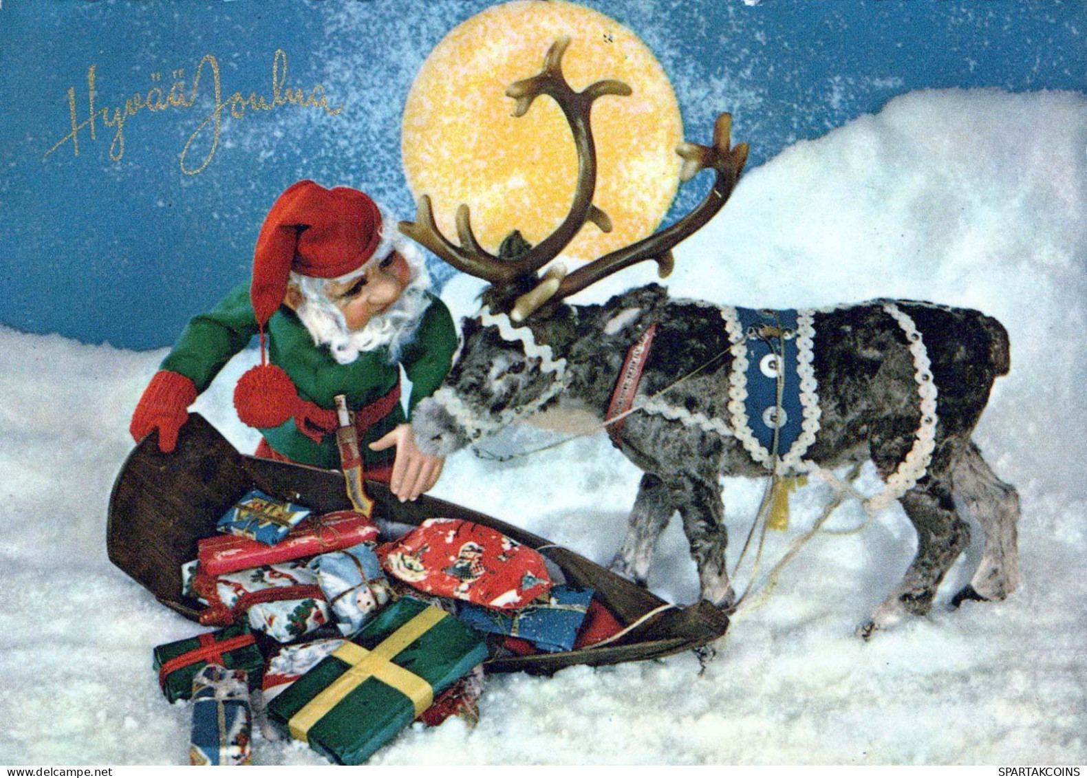 PÈRE NOËL Bonne Année Noël Vintage Carte Postale CPSM #PBB002.FR - Santa Claus