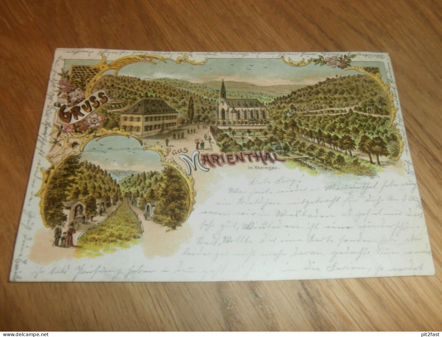 AK Marienthal Im Rheingau , 1900 , Geisenheim , Litho , Ansichtskarte !!! - Rüdesheim A. Rh.