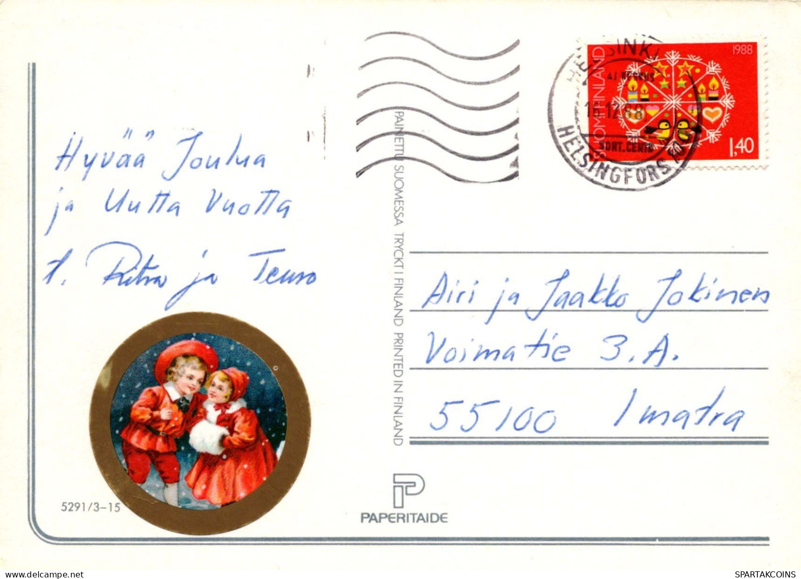 Bonne Année Noël BOUGIE Vintage Carte Postale CPSM #PAZ429.FR - Neujahr