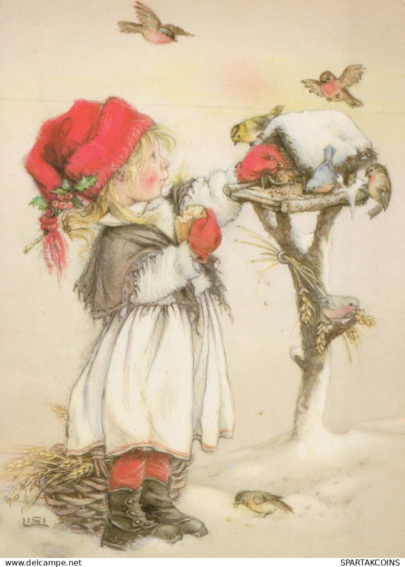 Bonne Année Noël ENFANTS Vintage Carte Postale CPSM #PAW947.FR - Nouvel An