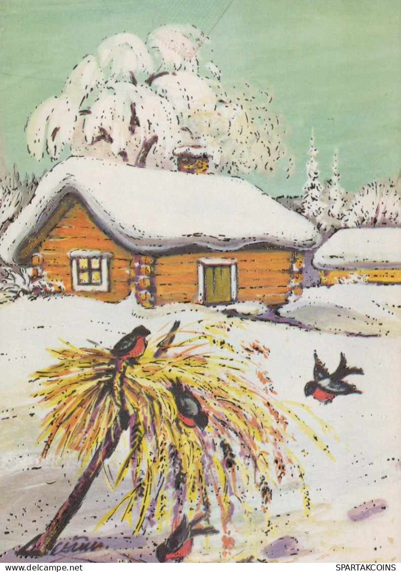 Bonne Année Noël Vintage Carte Postale CPSM #PAW626.FR - Nouvel An