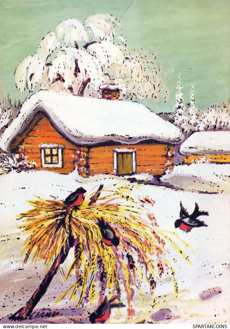 Bonne Année Noël Vintage Carte Postale CPSM #PAW626.FR - Nouvel An