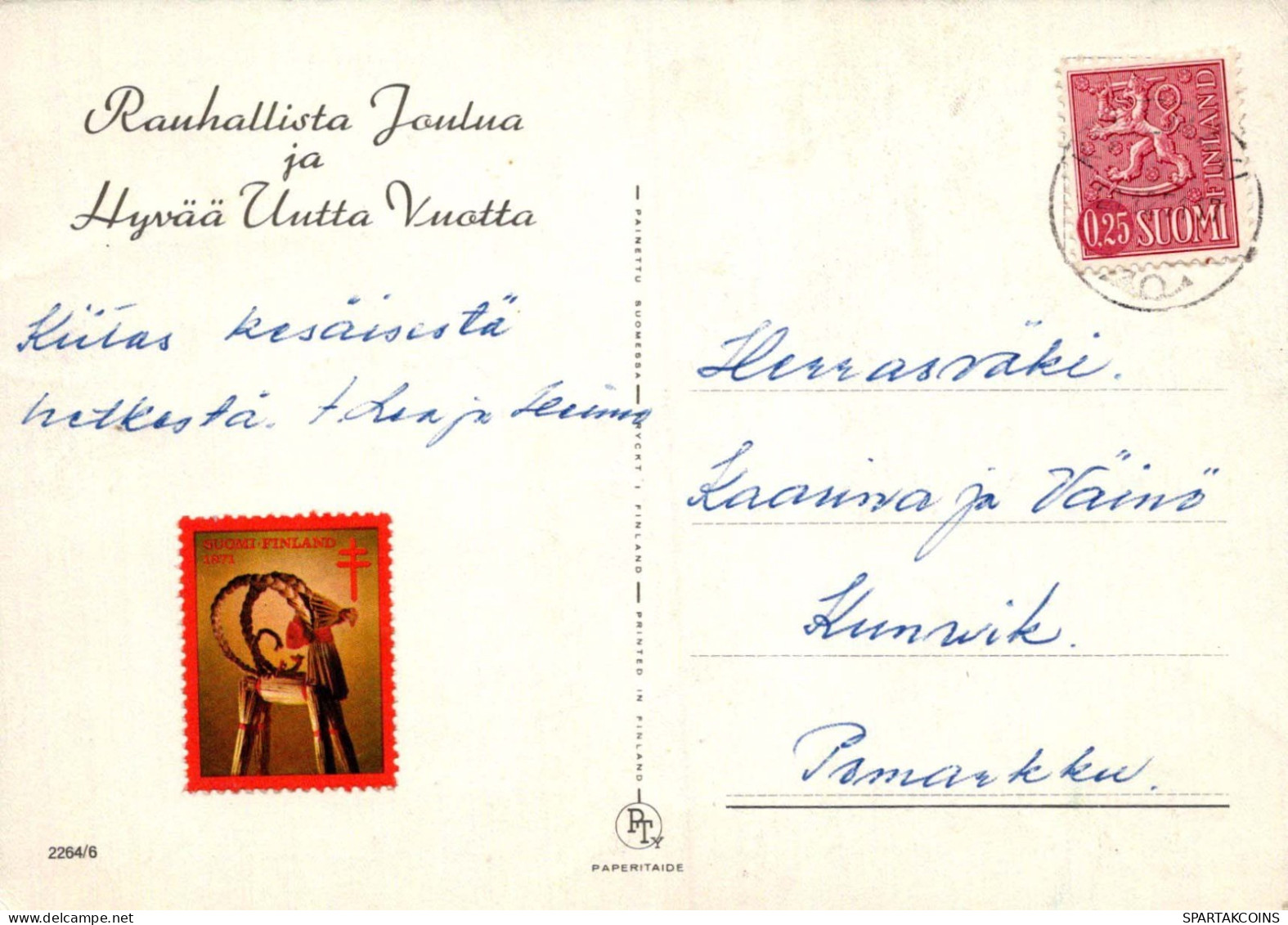 Bonne Année Noël BOUGIE Vintage Carte Postale CPSM #PAW013.FR - Nouvel An